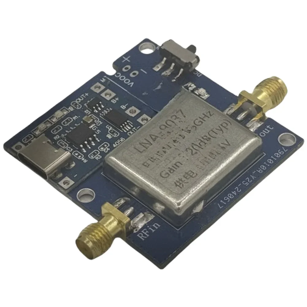 High Gain Full Band Receiver Module for LNA RF Booster Wide Frequency Range 01MHz to 6GHz Compact Size and Connector