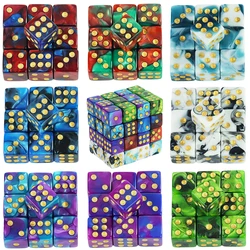 Premium Quality Square Corner Dot D6 Dice Set for Table Board Gaming - 12mm Mixed Color, Pack of 10