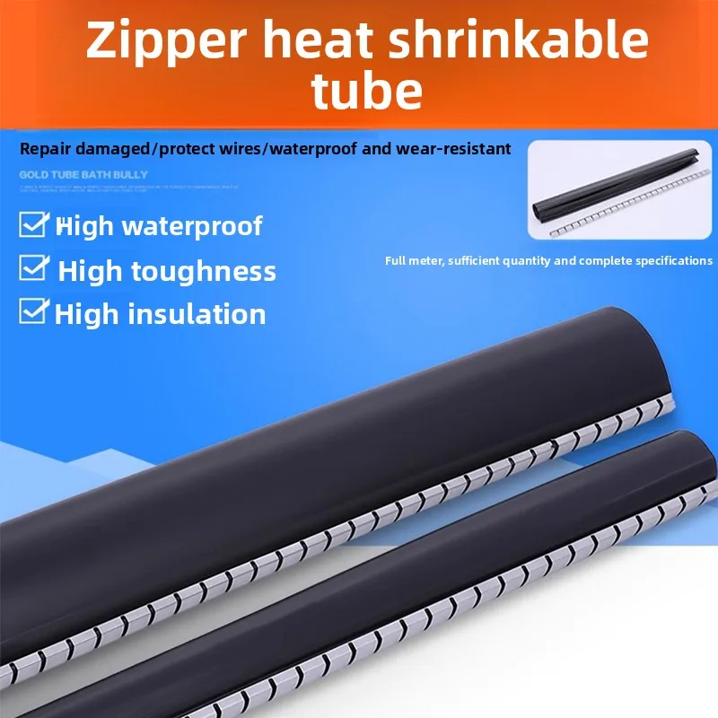 

WOER Термоусадочная обертка для кабеля Тип молнии Термоусадочная трубка Кабельное соединение Внешняя оболочка Подходит для безопасных кабельных соединений