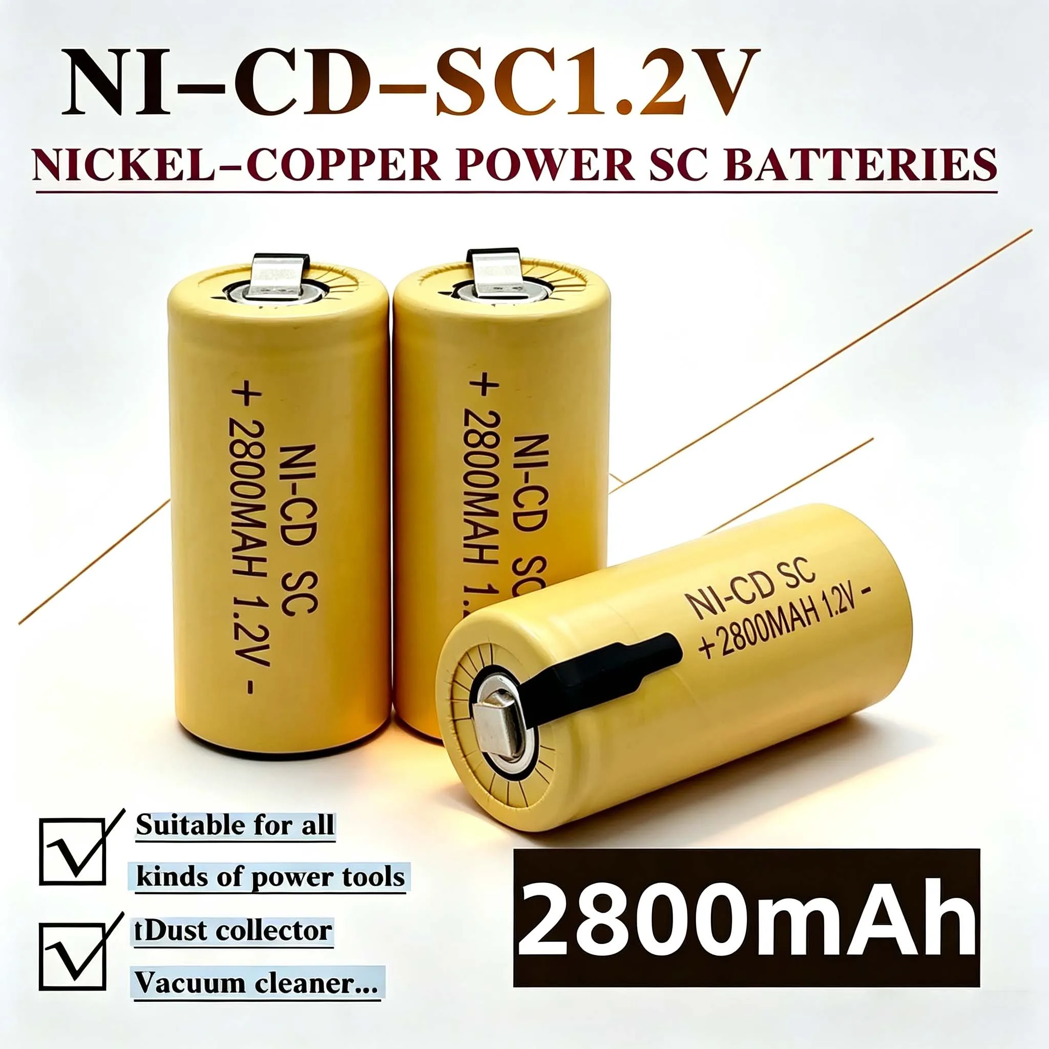 1.2V 2800mAh Ni-Cd Battery Pack Rechargeable Replacement For Makita Bosch Hitachi DeWalt Power Drills