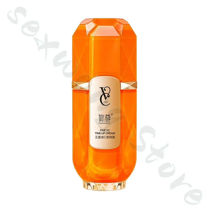 Five VC Plain Cream Concealer Isolation Brightening Skin Makeup Front Milk 4 in 1 Skin Whitening Cream 50g Primer Makeup