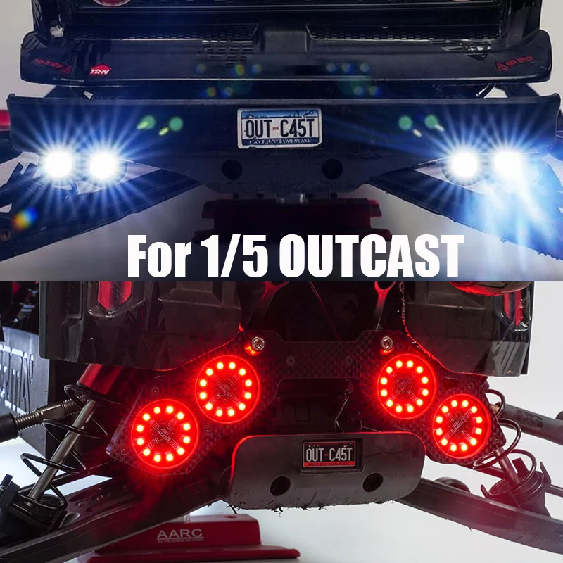 

For 1/5 ARRMA OUTCAST RC Truck LED Simulation Headlight Rear Light RC Car