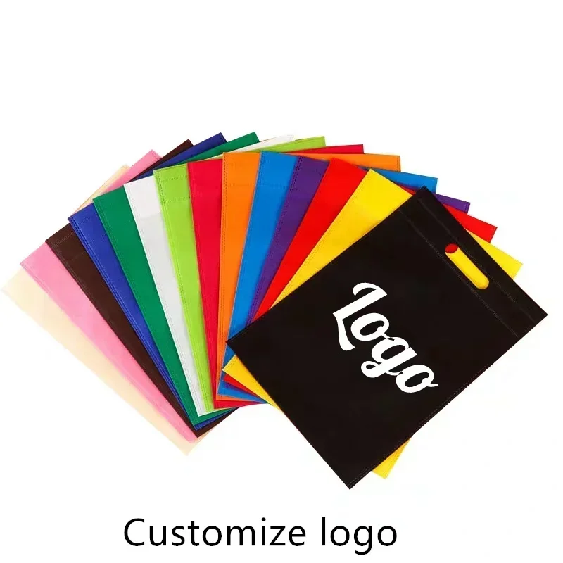 50 Pcs Eco Bolsa De Non Woven Shopping Eco Jute Bags With Handles Bags Customized Bags With Print Personalize Logo