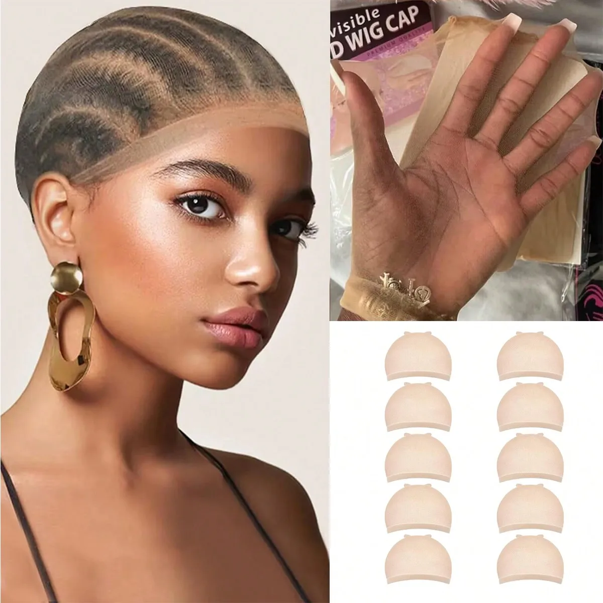 Wig Cap, Wig Caps Ultra Thin, Transparent Wig Cap For Lace Front Wig Stretchy Nylon Wig Caps For Women