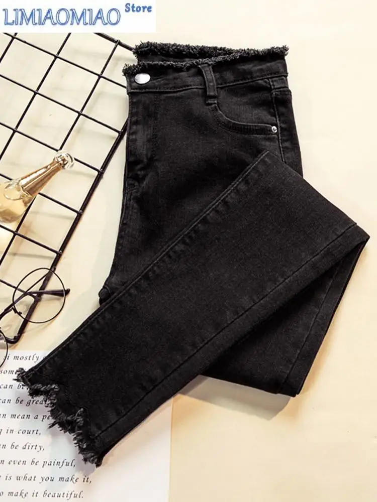 New High Waist Jeans Female Denim Pants 5XL Plus code Womens Jeans Donna Stretch Bottoms Feminino Skinny Pants For Women Trouse