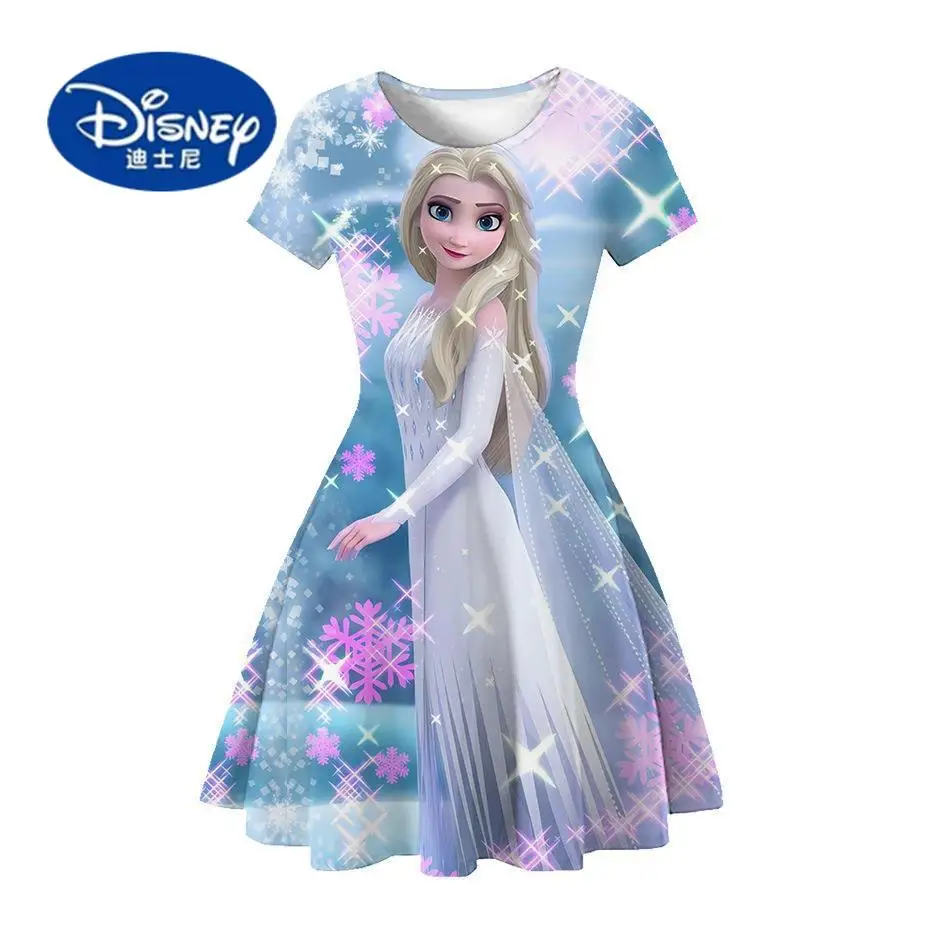 

Disney Girls' Princess Dress, Short Sleeve Party Dress for Toddler & Little Girls, Cute Casual Summer Dresses