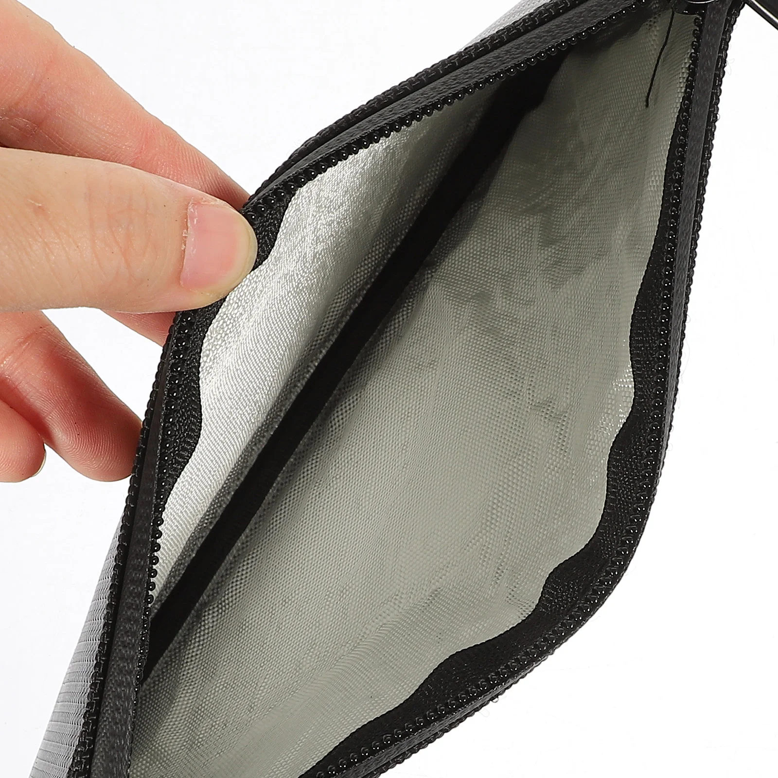 2 Pcs Fireproof File Bag Safe Pouch Zippered Documents Bill for Glass Fiber Silicone Cloth Office