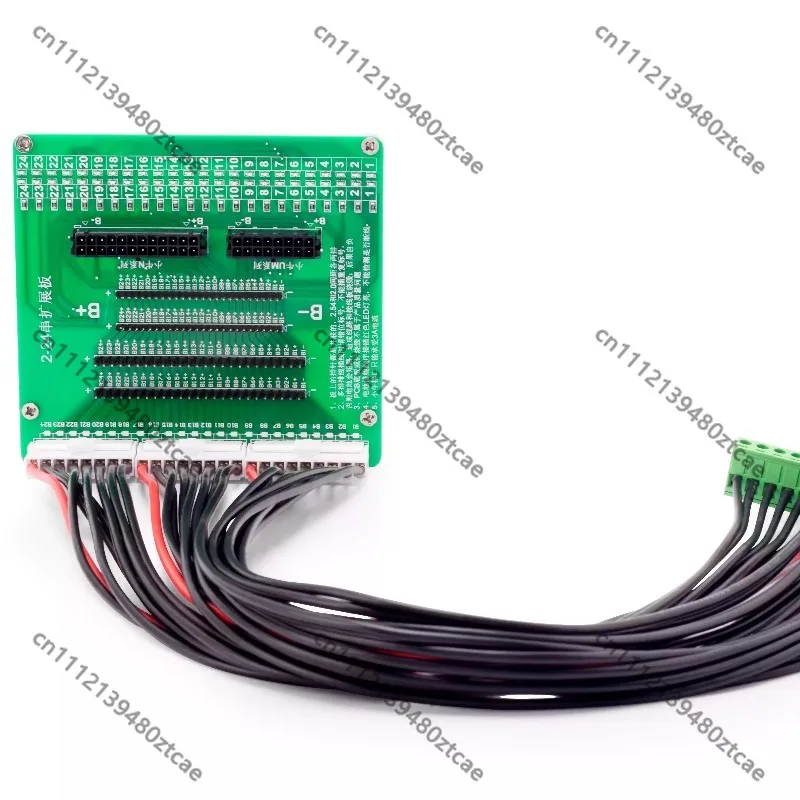Battery Pack BMS Harness Sequence Test Board, Balancer Adapter Board, 2‑24S, 2.0 to 2.54 Conversion Board