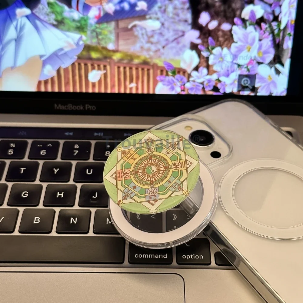 Trouvaille for Magsafe Phone Grip Tok Griptok Magnet Magic Circles Phone Stand Holder Macsafe Acrylic Griptok Korea Girl Support