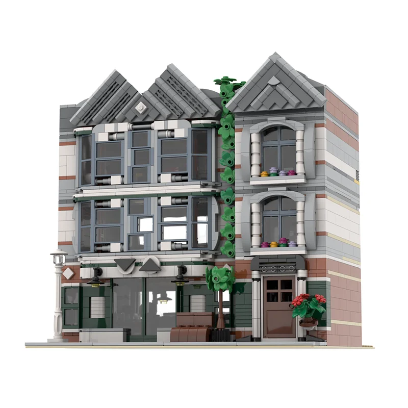 Moc 빌딩 블록 Auto-Moto 부품 액세서리 상점 모델 기술 벽돌 DIY 도시 스트리트 뷰 건설 조립 장난감 선물