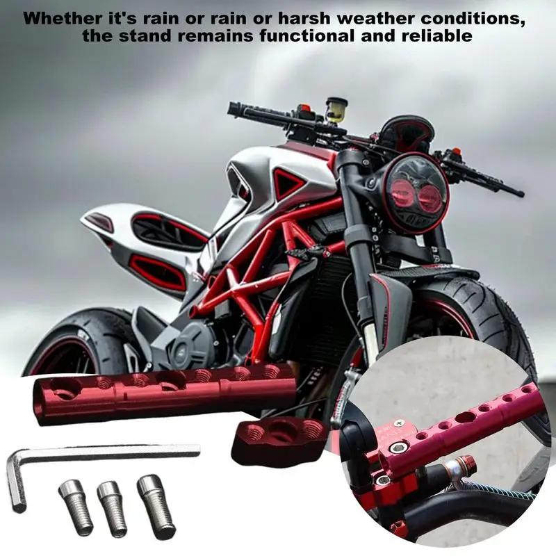 Motorcycle Mirror Mounting Bracket Aluminum Alloy Scooter Column Holder For Driving Light Motorcycle Rearview Mirror Base