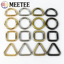 4Pcs 20-38mm Metal O D Ring Buckle Backpack Strap Adjuster Buckles Webbing Clothes Clasp Leather Craft Hooks DIY Accessories