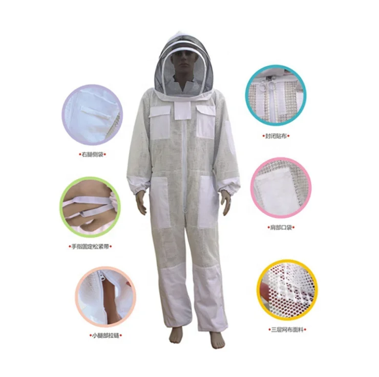 

Beekeeping Suit Professional Bee Suit Beekeeping Clothing Tripple Ventilated Beekeeper Suit