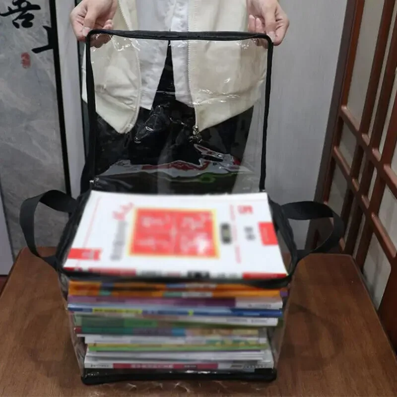 Stackable Comic Book Storage Bag Transparent Collection Container Zipper Case Dust Proof Organizer Collapsible Pouch New