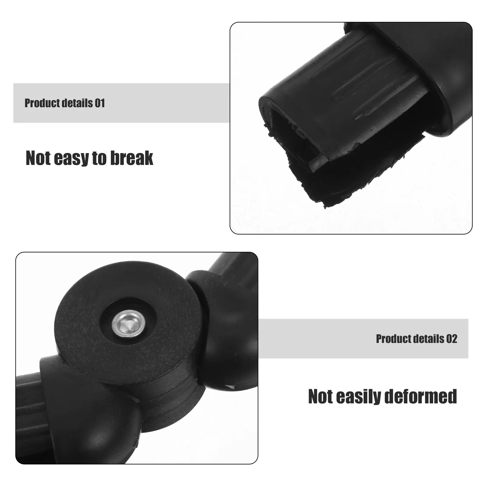 2Pcs Versatile Plastic Lounge Chair Joints Foldable Recliner Tube Fitting Connector for Patio Beach Swivel Steel Tube Chairs