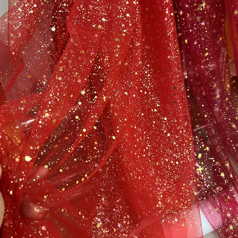 

Сетчатая ткань, блестящая мягкая ткань для свадебного платья, фон для десертного стола, дизайнерский материал для шитья своими руками, ткань на метр