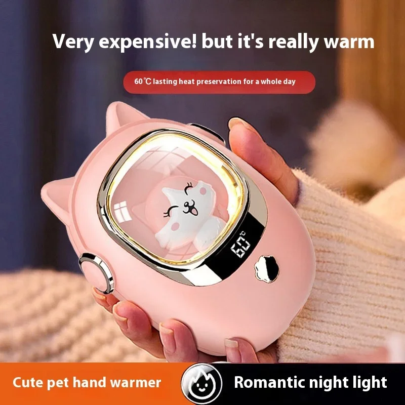 

Winter Hand Warmers Usb Mini Portable Rechargeable Digital Display Cute Pet Night Light Explosion-proof Home Bedroom Living Room