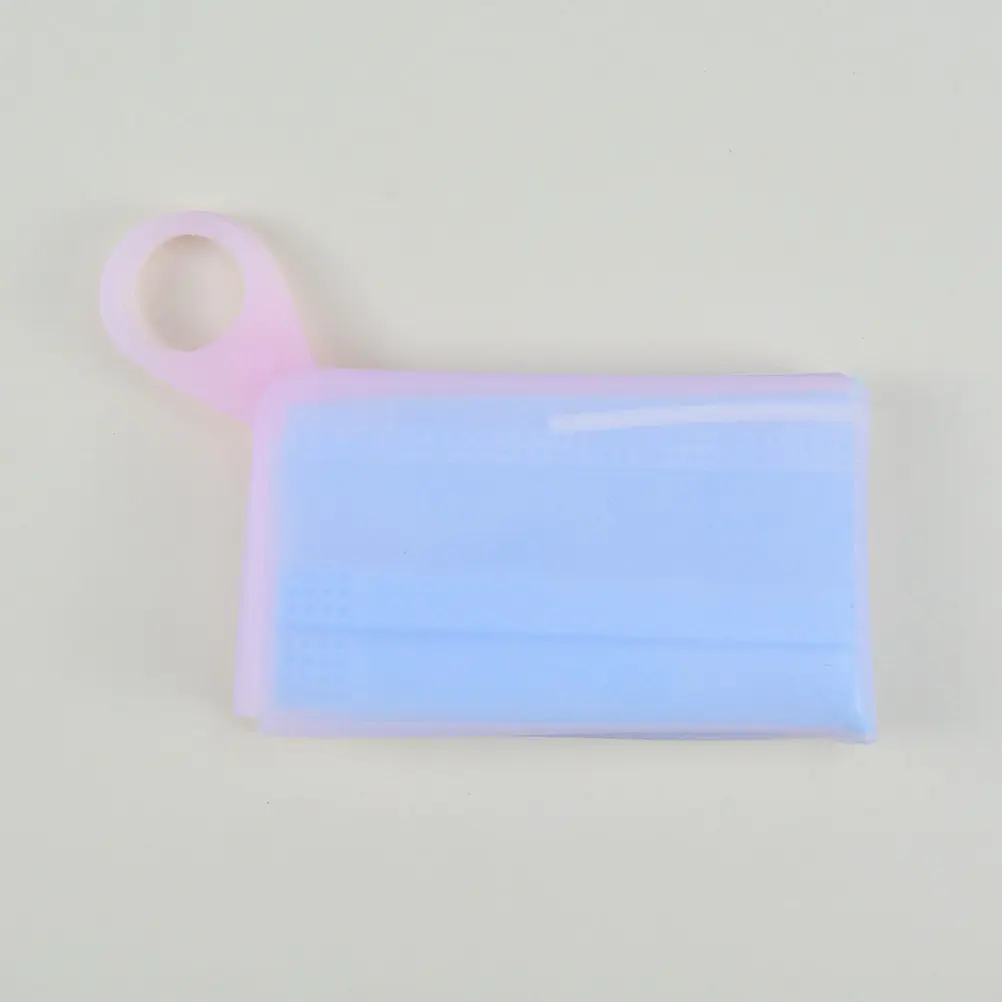 2Pcs Mask Storage Clips Portable Waterproof Disposable Mask Holder Temporary Storage Protector for Daily Use Blue
