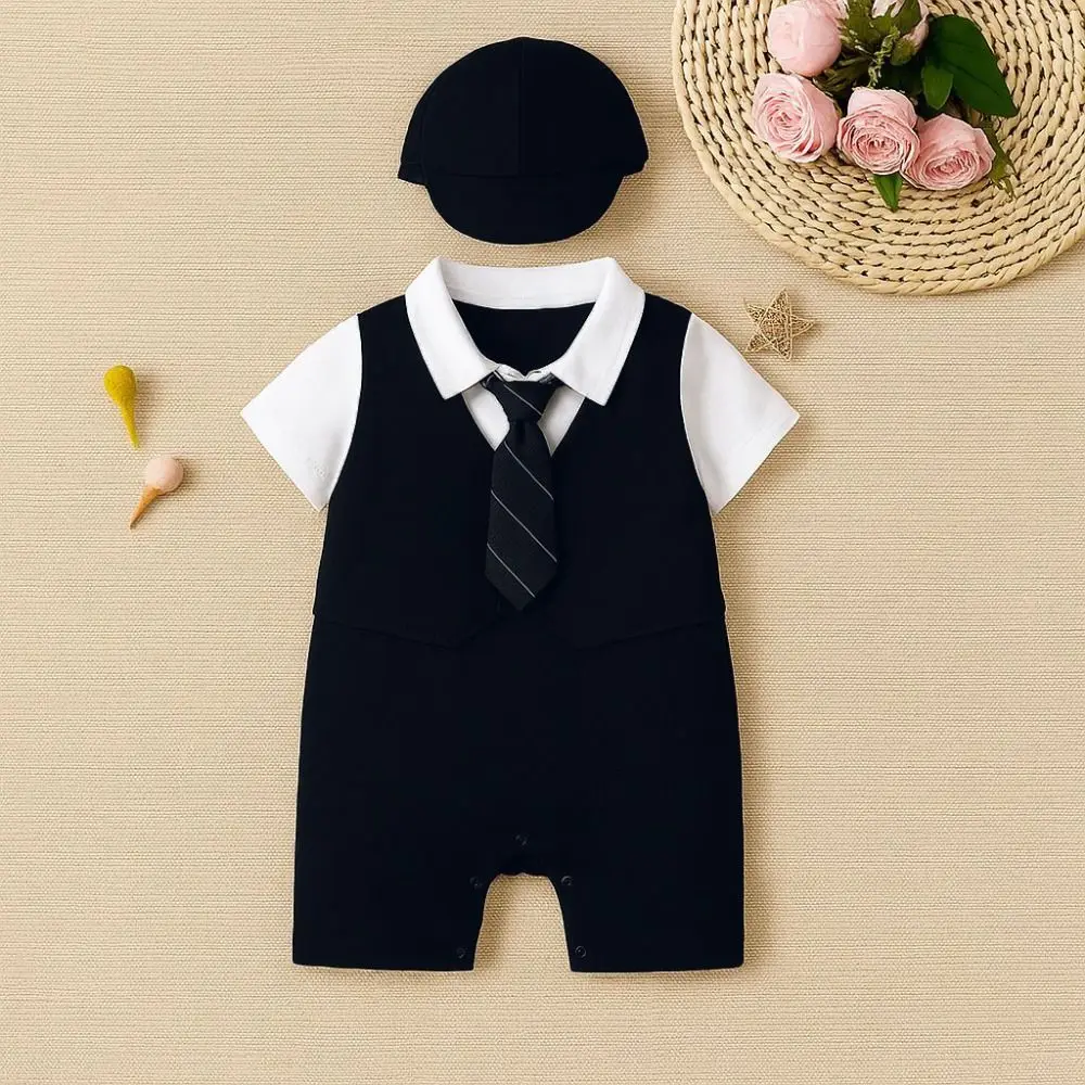 

Soft False Two-piece Baby Jumper Romper Bodysuit Fluffly Infant Jumpsuit Toddle Romper Cotton Newborn Shorts Climb Suit Baby
