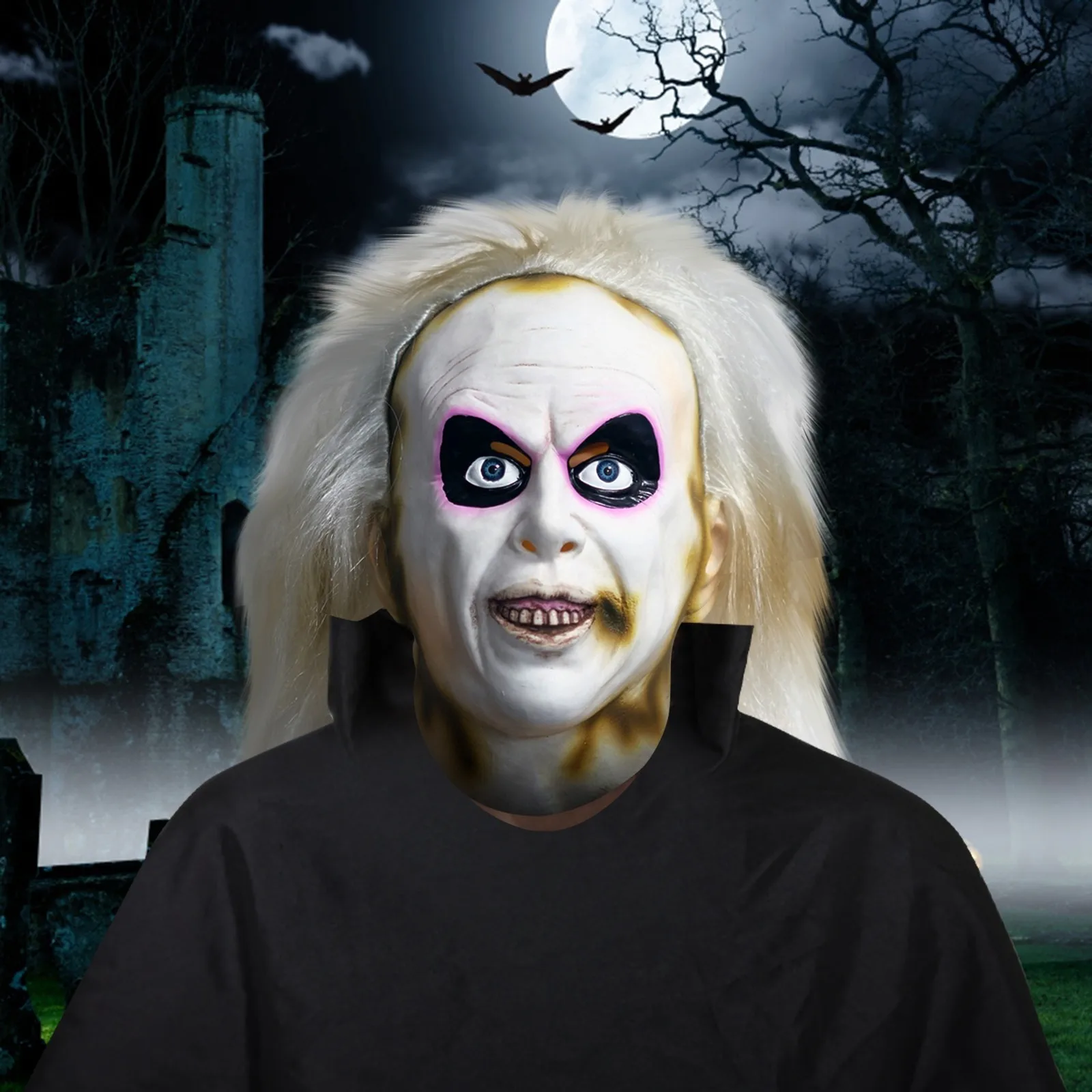 

Cosplay Headgear Full Face Mask Halloween Horror Cosplay Wig Mask Masquerade Haunted House Npc Prop Accessories Latex Mask