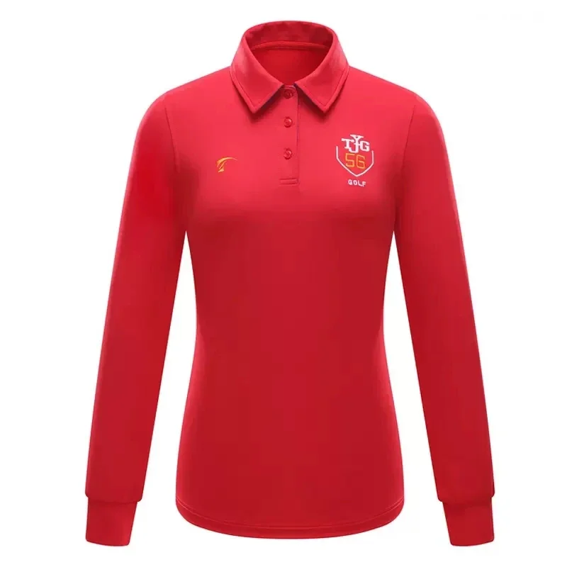 TTYGJ Golf Sports Wear Female Polo Shirt Long-sleeved Golf T-shirt Women Breathable Jersey Ladies Spring Autumn Casual Tops S-XL