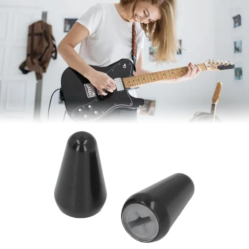 2pcs 3 Way/5 Way Switch Guitar Pickup Switch Caps​ Brass Shell ​Silver/​Gold/Black ​Pickup Selector Switch Knobs​