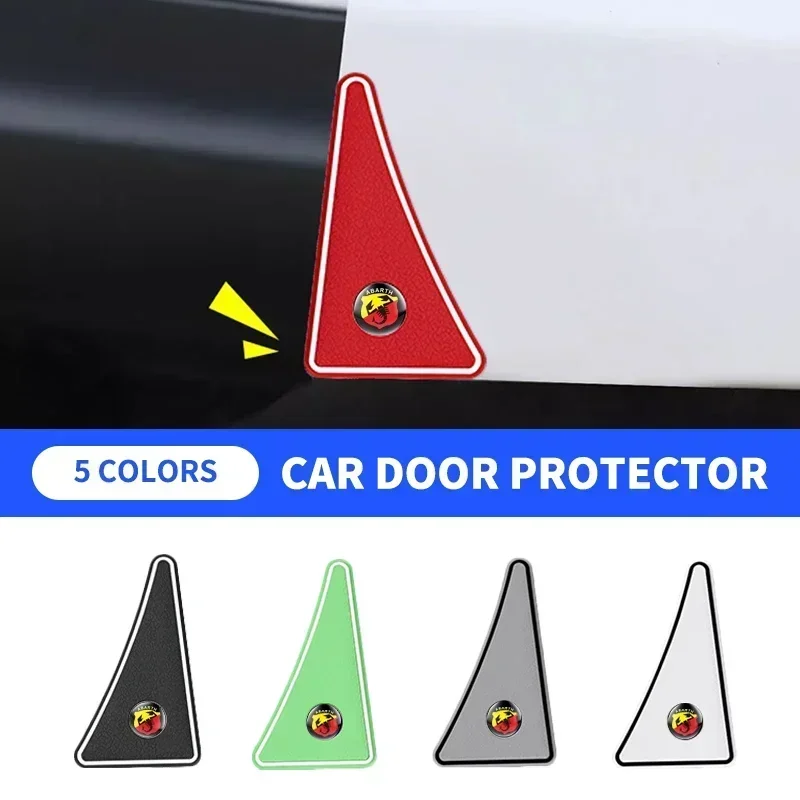 2pcs Car door corner silicone protective cover For Fiat ABARTH 124 125 130 131 500 595 Esseesse 695 Punto Scorpion Accessories