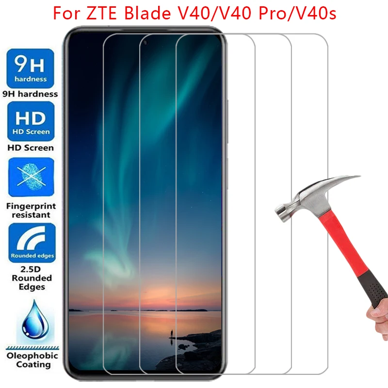 Protector de pantalla para ZTE Blade V40 Pro V40s, vidrio templado protector para Blade V40 V 40 S 40s 40v V40pro, película de vidrio 9H