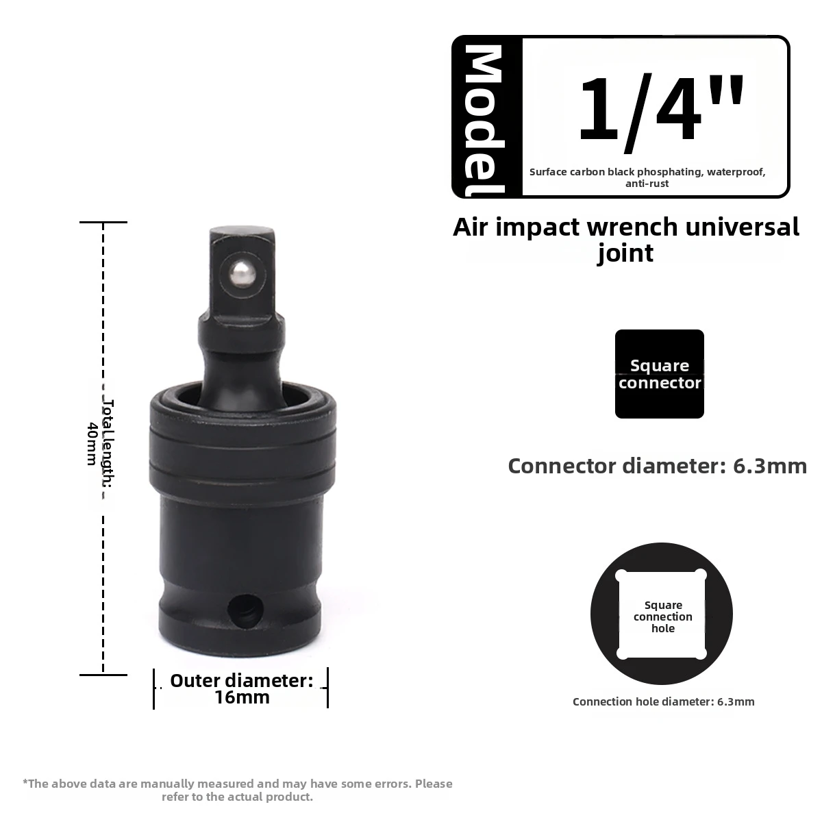 

3 Pcs For Impact Wrench Adapter 360 Degree Swivel Socket Drive Connector High Torque Tool For Mechanical Work
