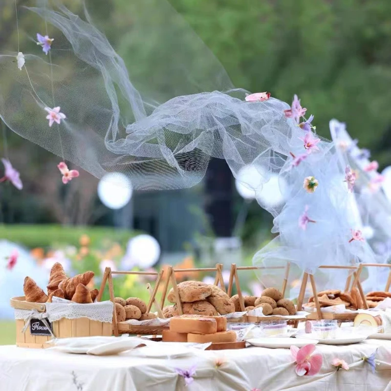 Flexible Metal Fog Mesh Wire Net Wedding Banquet Ceiling Decoration Cloud Shape Mesh Stage Layout Window Art Display Ornament
