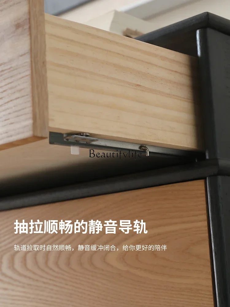 LX 和風 サンド レトロスタイル 無垢材 ダイニングサイド シックスバケットキャビネット 中世風収納 ログカラー 収納キャビネット SSS