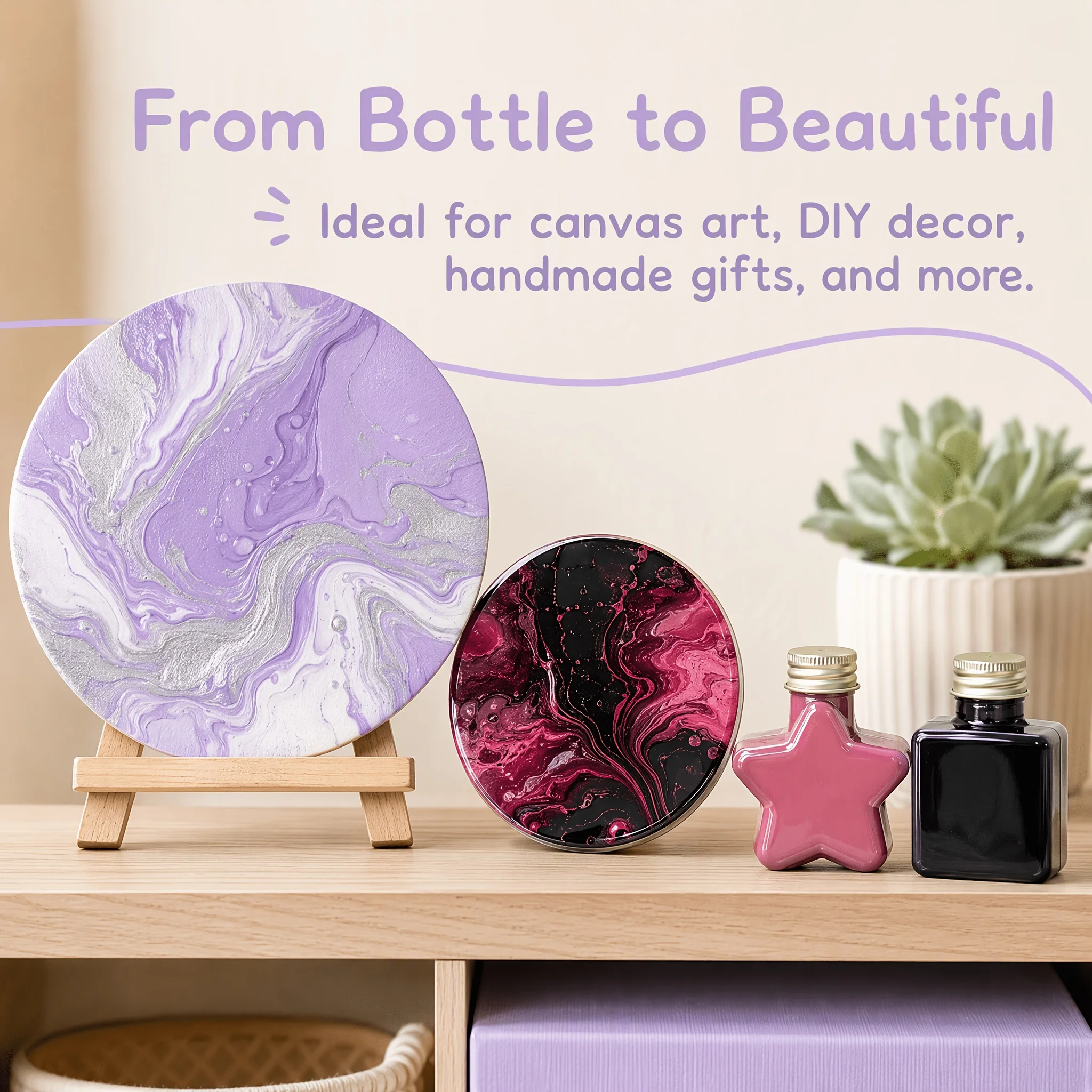 6‑Color 50ml/1.69oz Fluid Acry - Acrylic Pour Paint review and price
