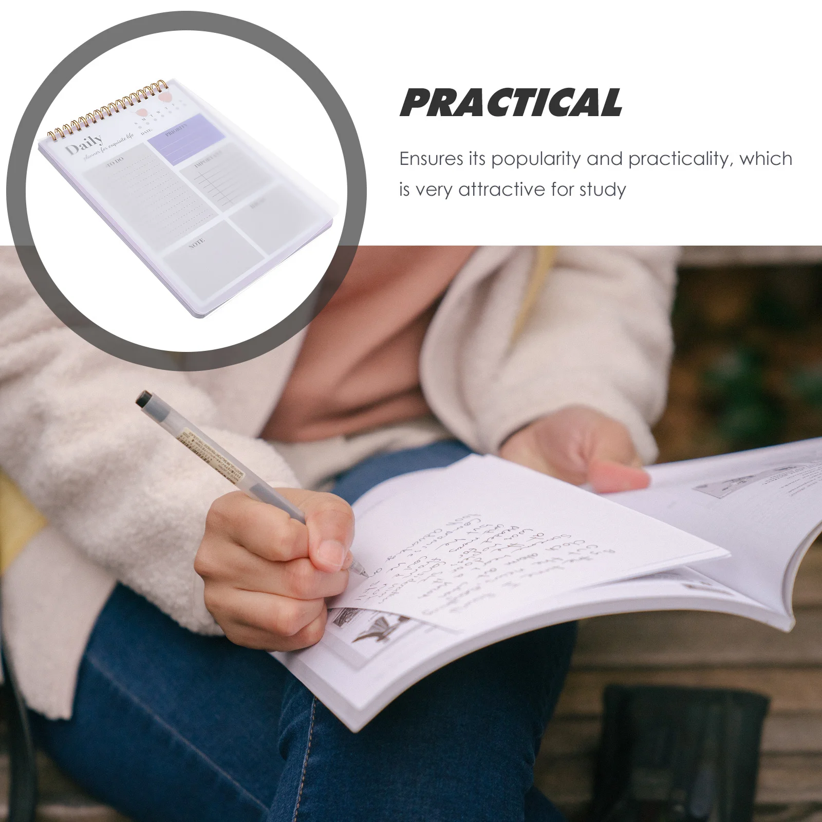 

Efficient Planner Date Calendar Academic Management Notepad Schedule Plan Pad Study Organizer to Do List for Homeschool