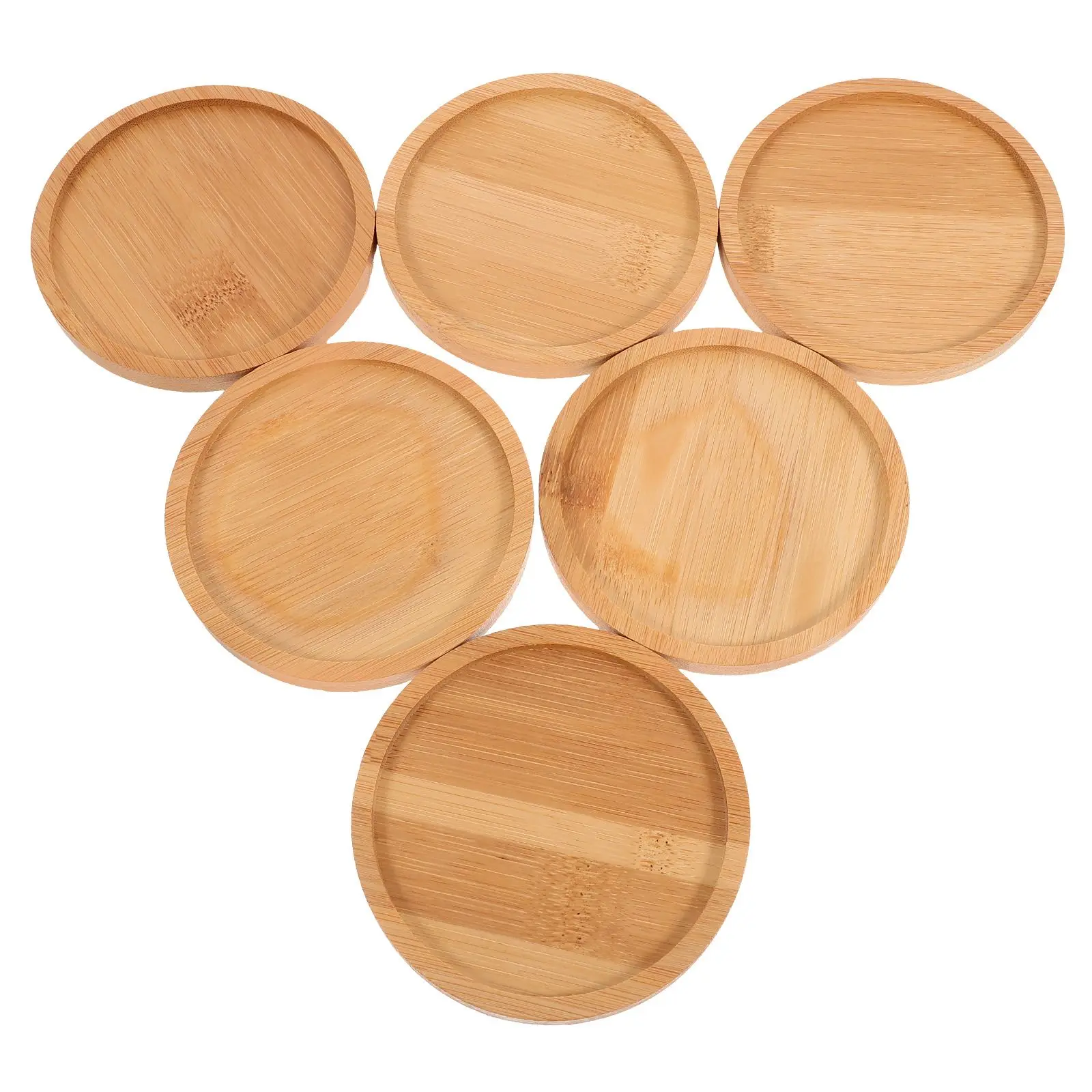 6pcs Mosaic Coaster Hot Pads Kids Diy Bamboo Trivets Kitchen Table Mat Cup Bowls Utensils Table Protection Round Coasters Pads