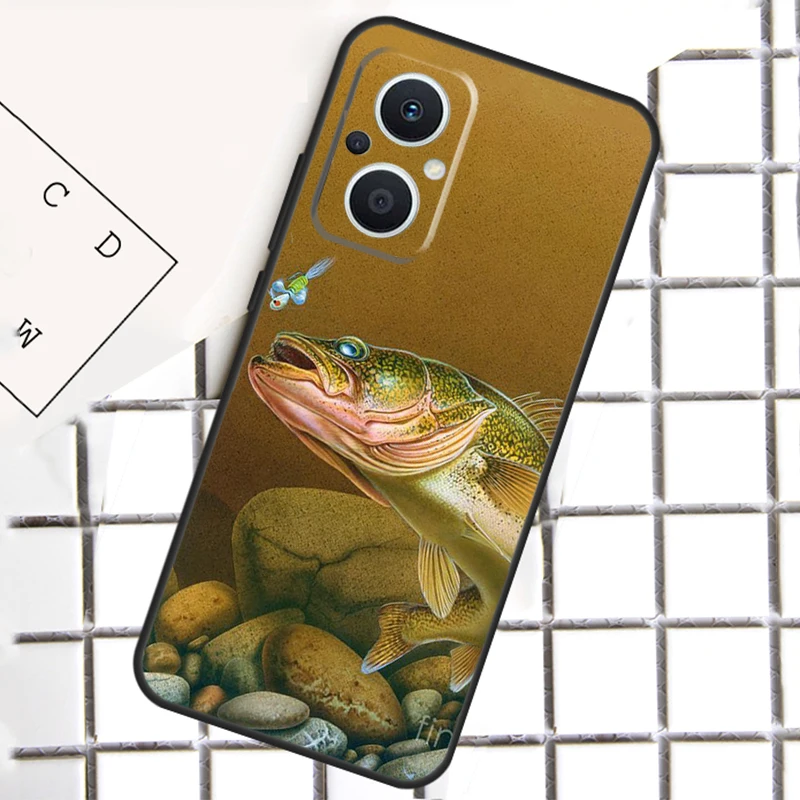 Memancing Ikan Trout untuk OPPO Reno 14 12 11 10 13 Pro 8T 11F 12F 13F 14F 7 8 Lite OPPO Temukan X8 X6 X5 Pro Case