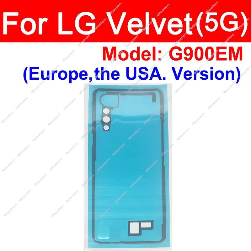 2PCS/Lot Back Battery Cover Adhesive Sticker For LG Wing 5G Velvet 5G Rear Battery Door Housing Glue Tape Stickcer Parts