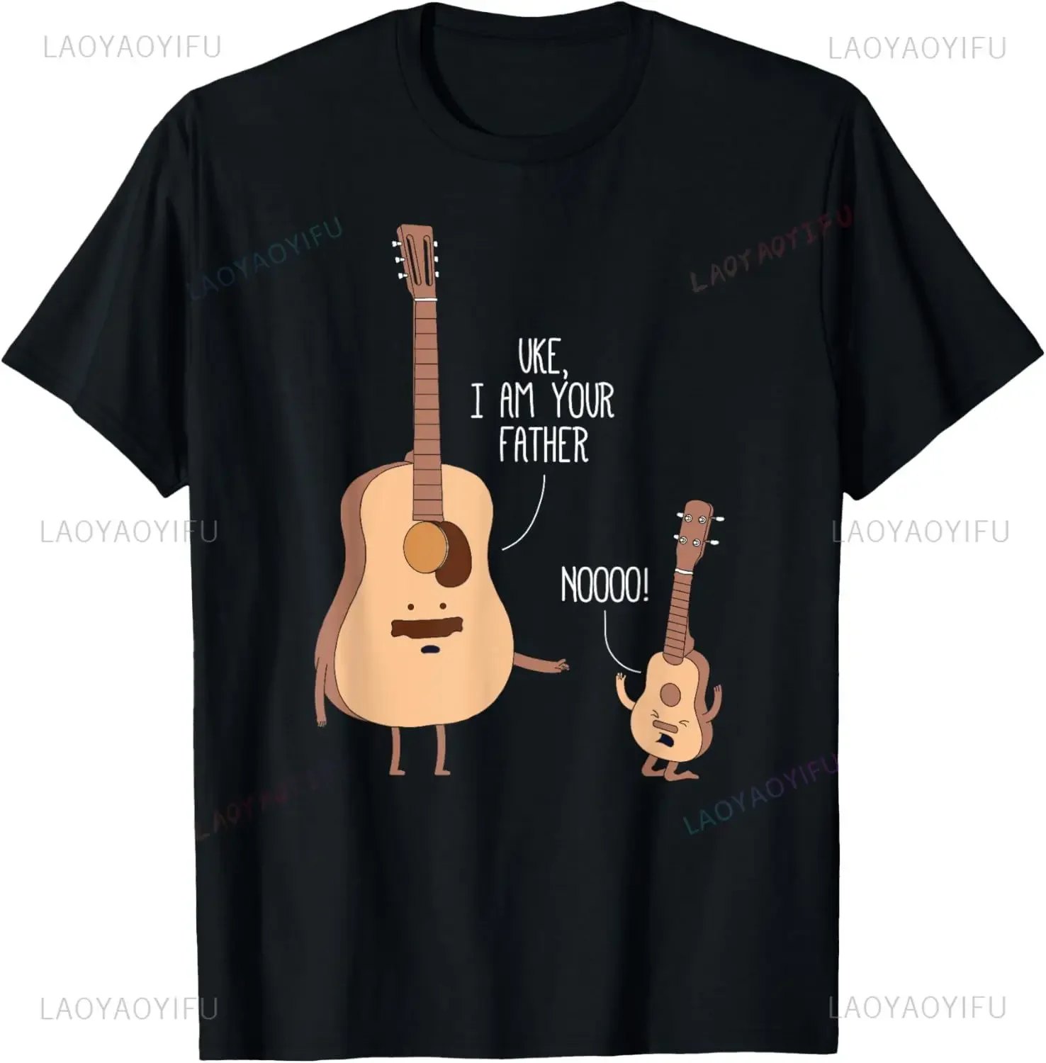 Camiseta con estampado de Uke I Am Your Father para hombre, camiseta divertida con estampado de ukelele, guitarra, instrumentos musicales Kawaii, camisetas informales