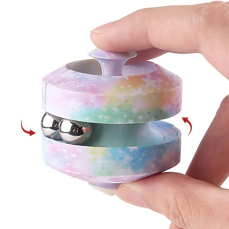 

Fingertip Anti-stress Spiner Magic Bean Fidget Toy Fun Mind-Tickling Puzzle Toy Rotating Infinity Cube Toys For Kids Gifts