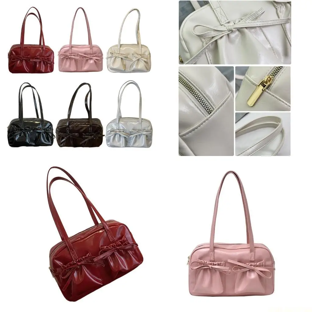 

X90D Japanese Shoulder Bag For Women PU Satchel Commuters Purse Retro Handbag