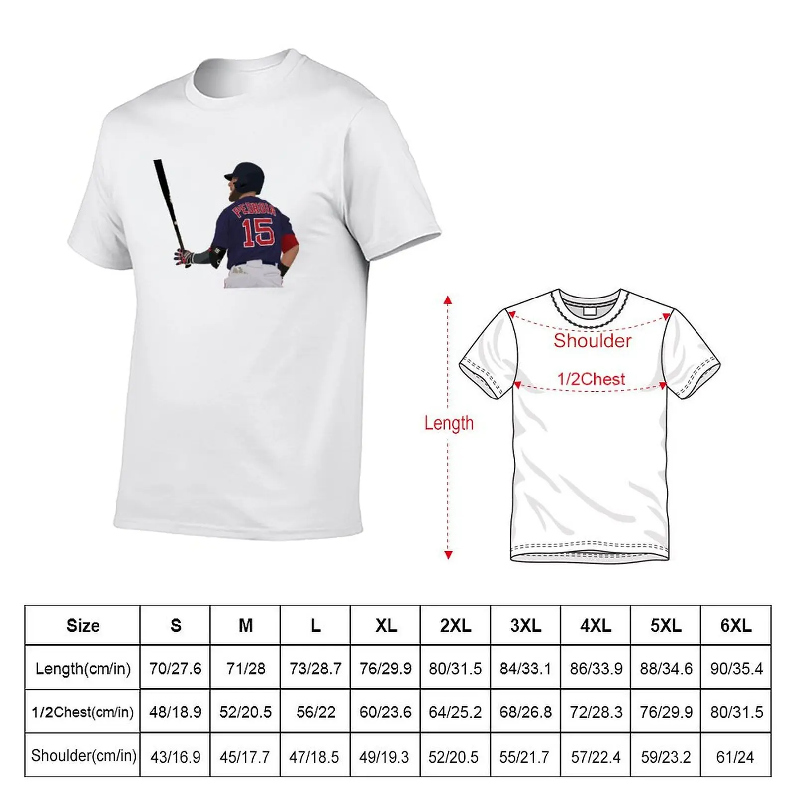 Dustin Pedroia 15 T-Shirt Work Wear Simple Tee Shirt