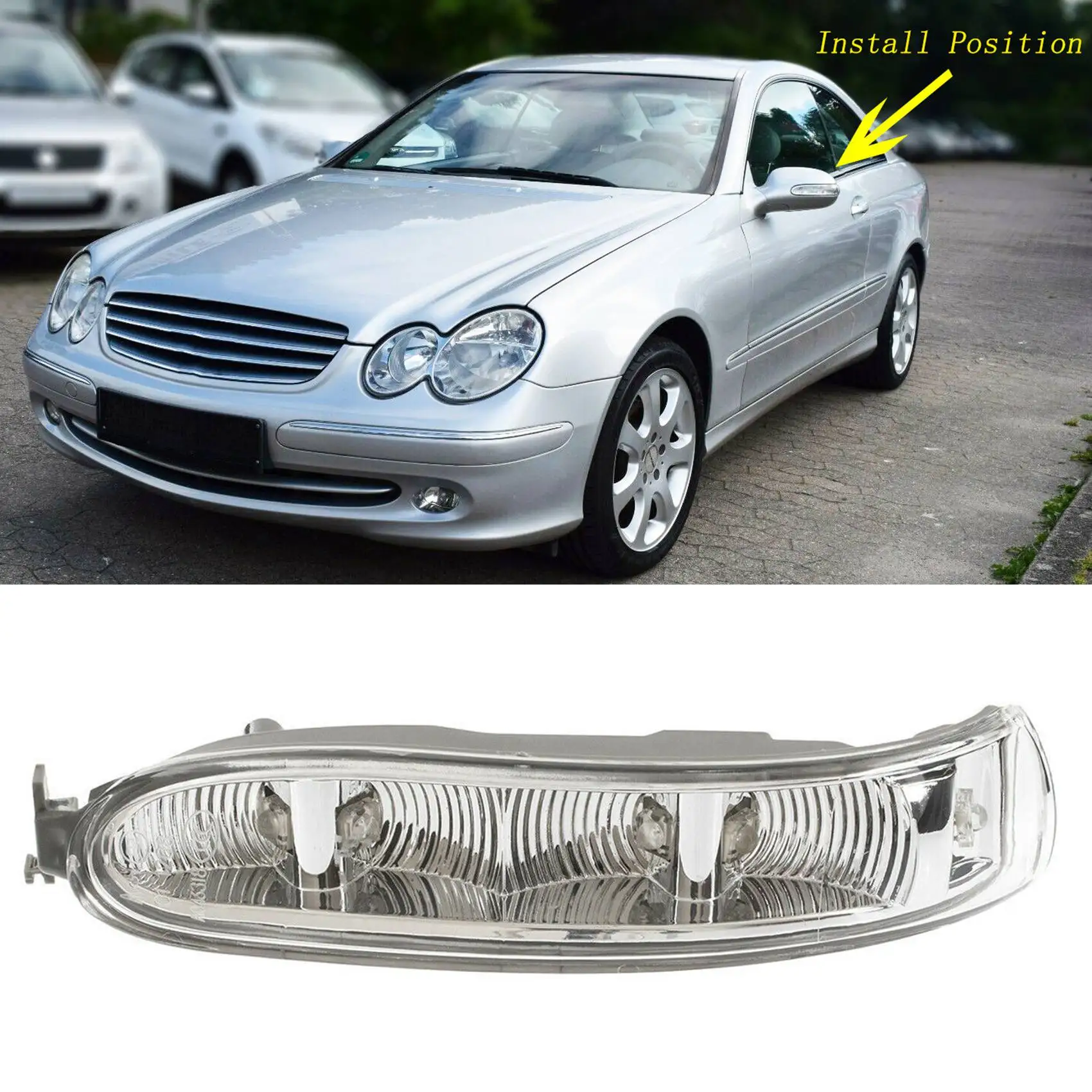 Car Left Side Mirror Lamp Turn Signal Light for Benz C209 W209 CLK200 CLK220 CLK240 CLK270 CLK280 2308200721