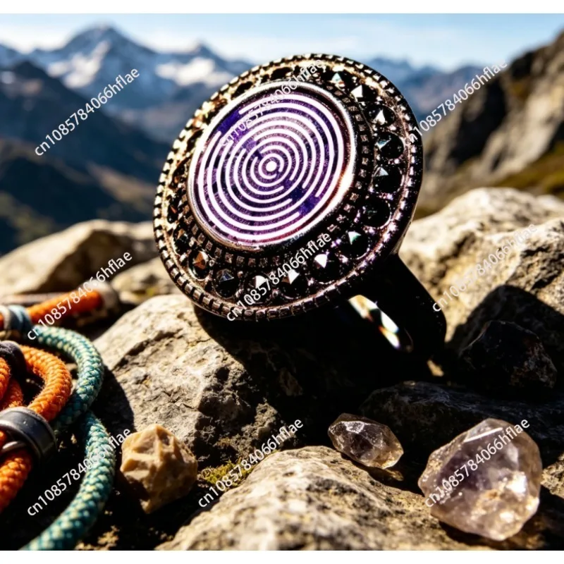 MWO Ring with Polarization Disc, Meditation Resonance Matrix for Energy Amplification & Reiki Healing Aid