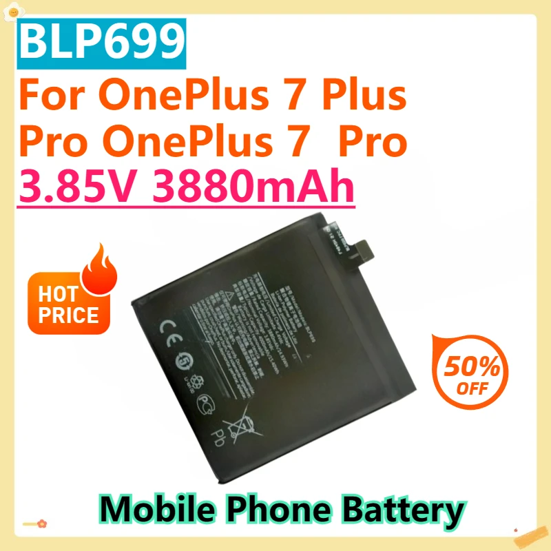 

For OnePlus 7 Plus Pro OnePlus 7 Pro BLP6993.85V 3880mAh Replacement Phone Batteries