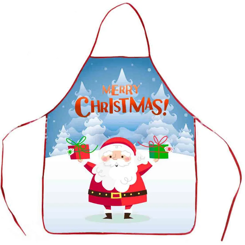 1 Pcs Christmas Kitchen Aprons for Woman Xmas Decoration Aprons for Kids Adults Women Men Dinner Party Cooking Apron