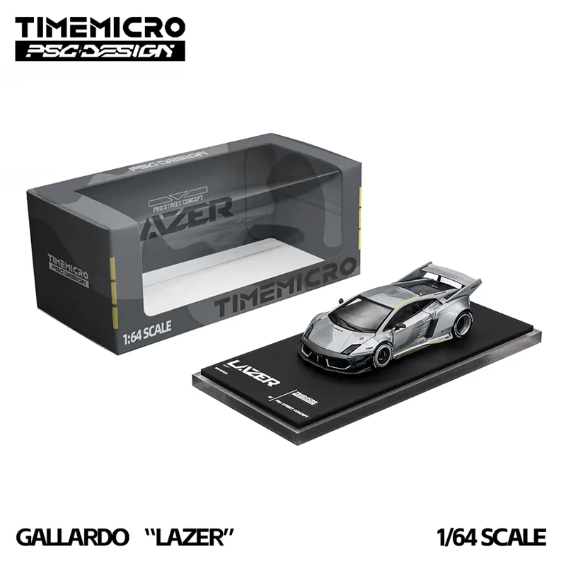 (Pre-Order) 1:64 Countach V / Gallardo Lazer Fighter Jet Gray Diecast Collector's Vehicle Model Car