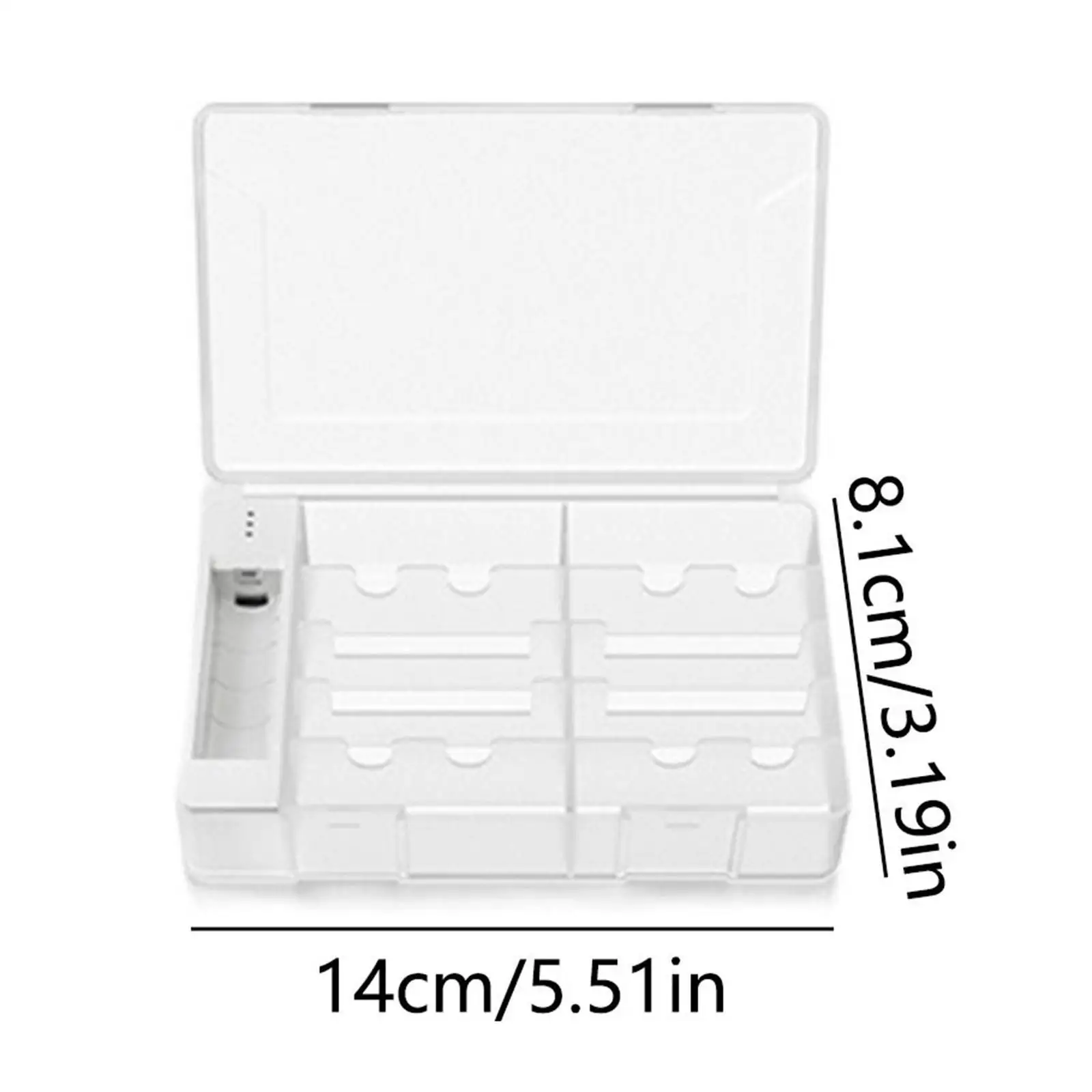 Practical Battery Organizer Storage Case Holder Box 10pcs AA AAA Anti Lost Clear PP Material for Workshop and Garage Travel