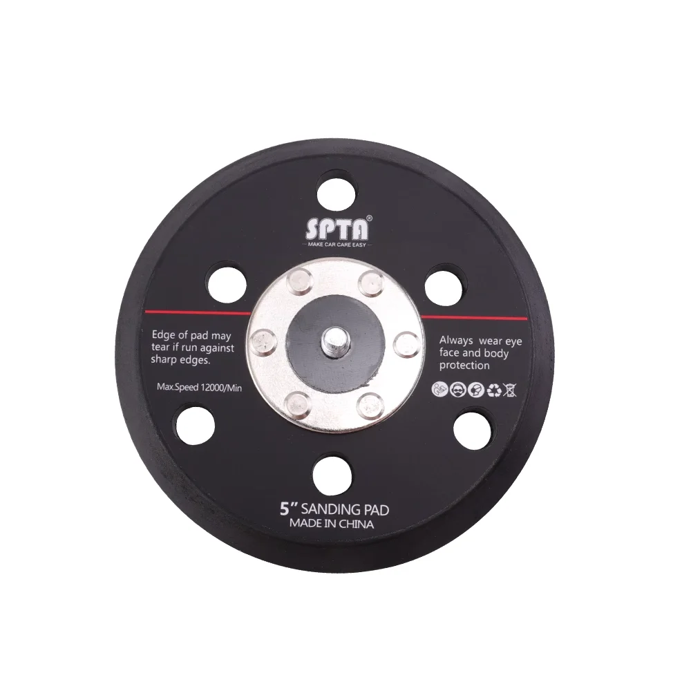 Spta 5 "(125mm) placa de apoio de gancho e laço original 5/16 "-24 rosca da ar lixadeira orbital aleatória/polidor almofada de apoio para da502