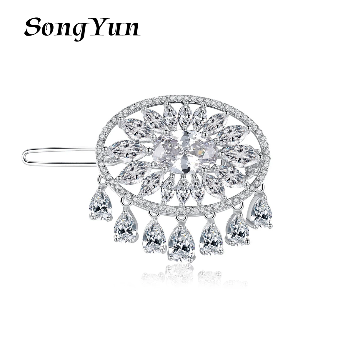 

Ювелирный производитель SongYun: модная заколка для волос MHTTassel, креативный аксессуар для волос, заколка с цирконами и цветами.