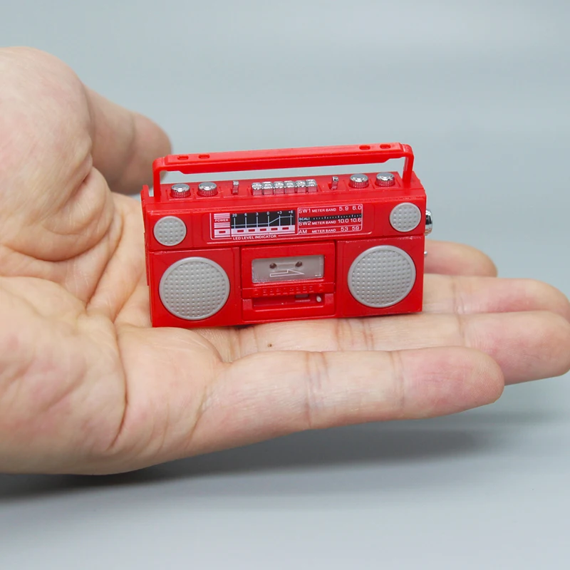 Miniature Retro Radio Tape Recorder Home Appliance Furniture 1/6 1/12 house Decoration Accessories Figurines Landscape Ornaments