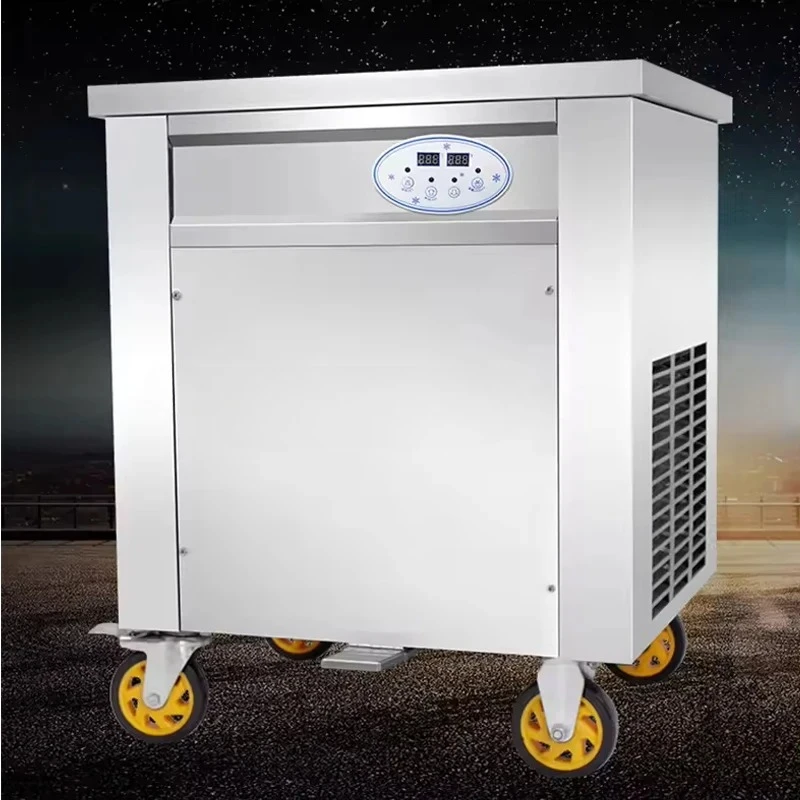 Electric Style Fried Ice Cream Roll Machine, Commercial Multi-Functional Frozen Yogurt Roll Forming Machine
